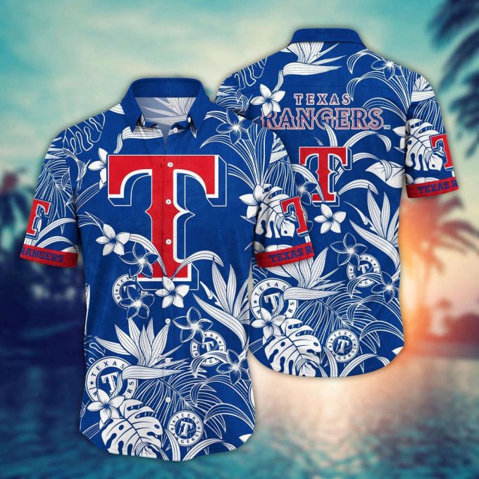 Mlb Texas Rangers Hawaiian Shirt Breeze Through Summer Gift For Fans 2