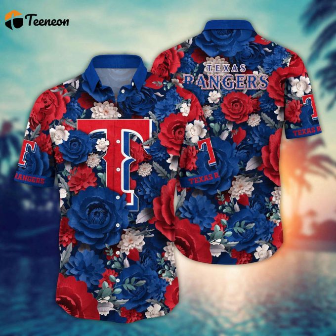 Mlb Texas Rangers Hawaiian Shirt Home Run Style For Sport Fan 1