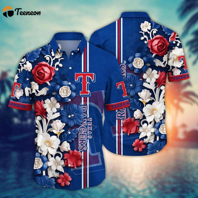 Mlb Texas Rangers Hawaiian Shirt Mlb Luau League Looks For Sport Fan 1