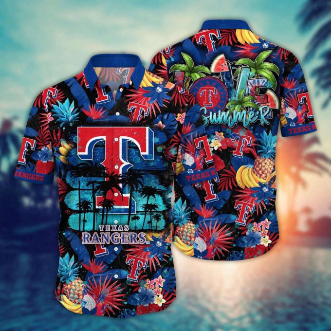 Mlb Texas Rangers Hawaiian Shirt Pitch Perfect Style For Sports Fans 2