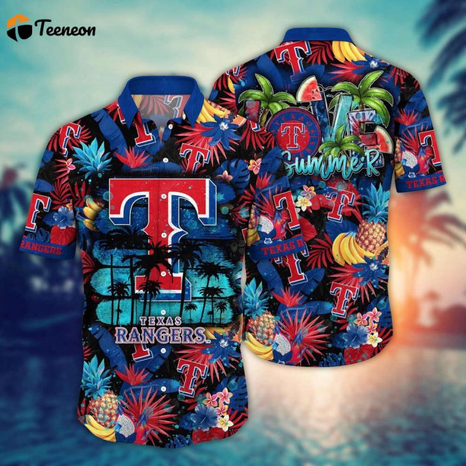 Mlb Texas Rangers Hawaiian Shirt Pitch Perfect Style For Sports Fans 1