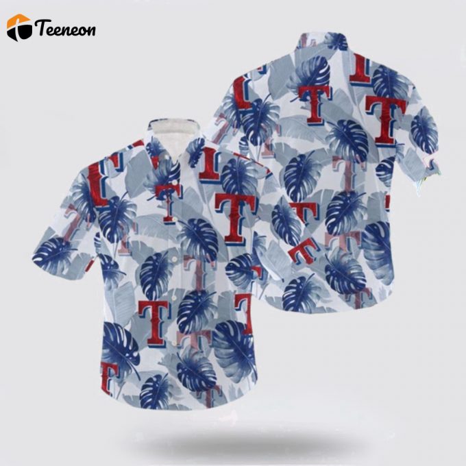 Mlb Texas Rangers Hawaiian Shirt Set Your Spirit Free With The Breezy For Fans 1