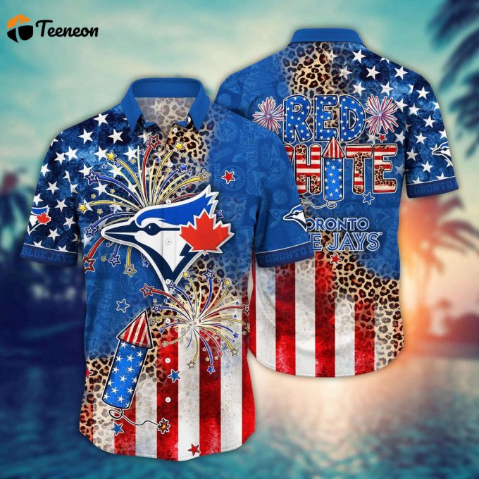 Mlb Toronto Blue Jays Hawaii Shirt Independence Day Vibrant Aloha For Cool Fans 1