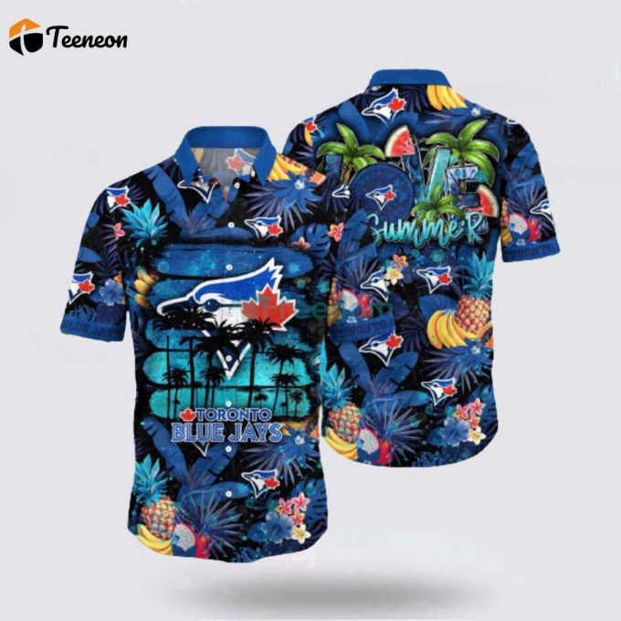 Mlb Toronto Blue Jays Hawaiian Shirt Perfect Fusion Baseball And Hawaiian Style For Fans 1