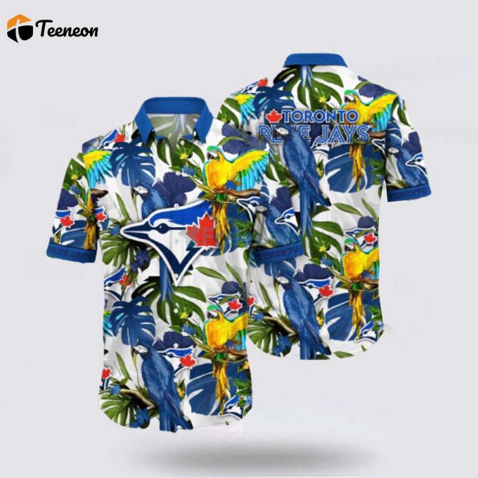 Mlb Toronto Blue Jays Hawaiian Shirt Surf In Style With Cool Beach Outfits For Fans 1