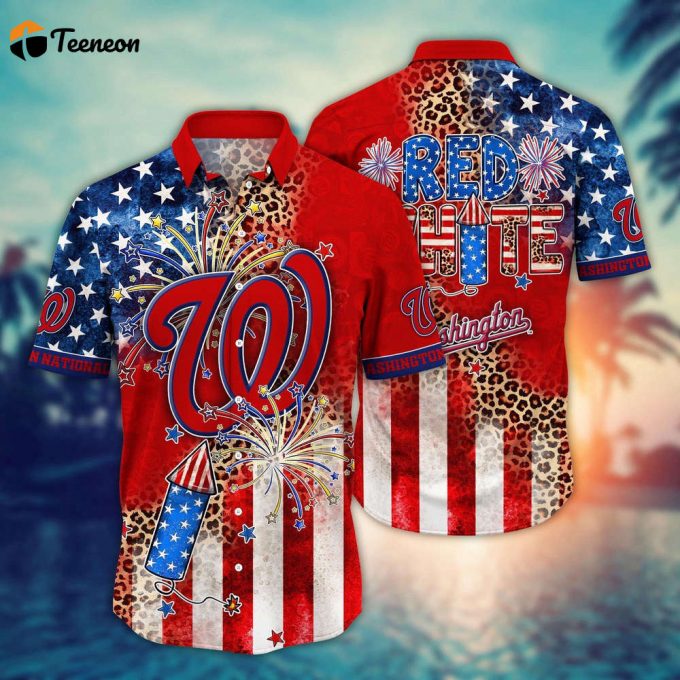 Mlb Washington Nationals Hawaii Shirt Independence Day Vibrant Aloha For Cool Fans 1