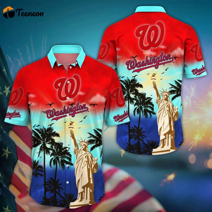 Mlb Washington Nationals Hawaii Shirt Sunrise To Sunset For Cool Fans 1