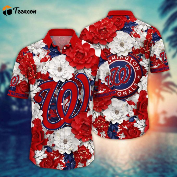 Mlb Washington Nationals Hawaiian Shirt Aloha Spirit At Every Base For Sport Fan 1