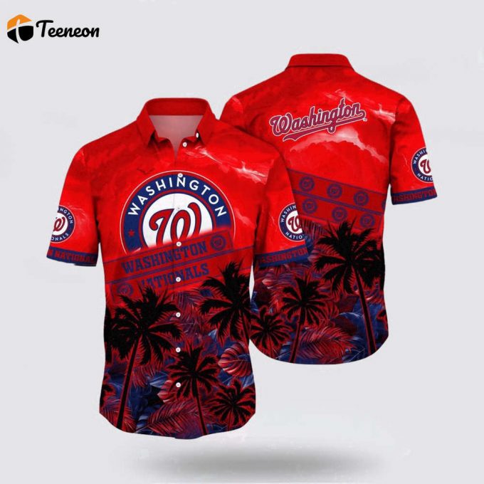 Mlb Washington Nationals Hawaiian Shirt Dive Into Tropical Style For Fans 1