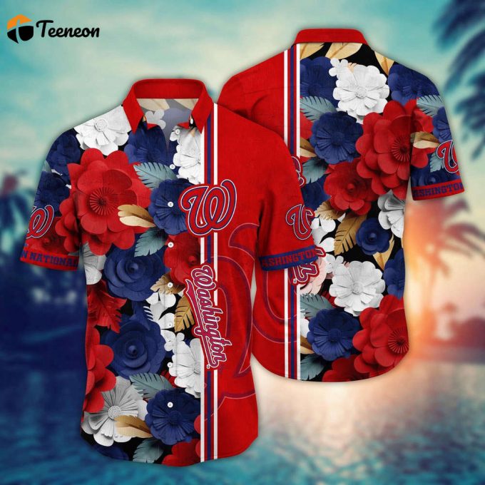 Mlb Washington Nationals Hawaiian Shirt Fashion Frenzy In Floral For Sport Fan 1