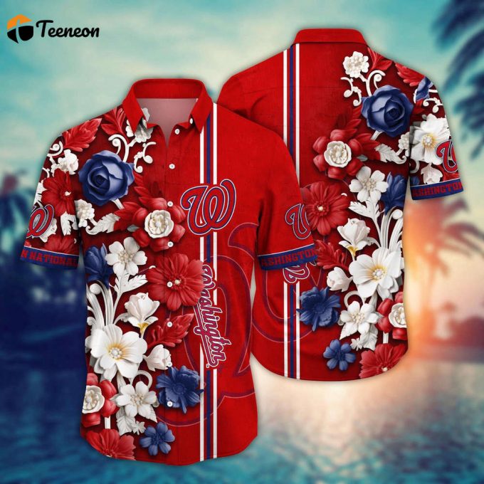 Mlb Washington Nationals Hawaiian Shirt Mlb Luau League Looks For Sport Fan 1