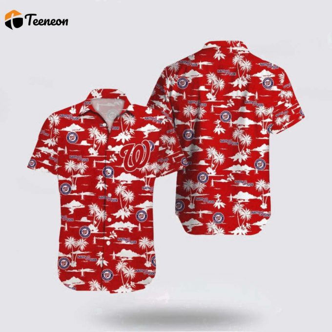 Mlb Washington Nationals Hawaiian Shirt Surf In Style With Cool Beach Outfits For Fans 1