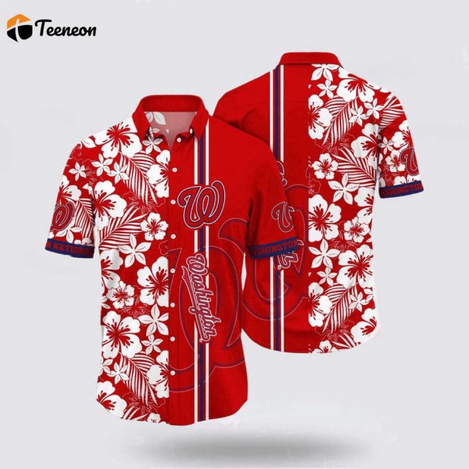 Mlb Washington Nationals Hawaiian Shirt Transform The Beach Into A Catwalk For Fans 1