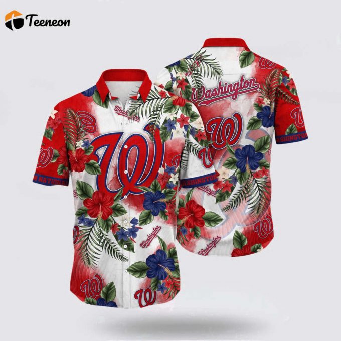 Mlb Washington Nationals Hawaiian Shirt Turn The Beach Into A Catwalk With Stylish Coastal Outfits For Fans 1