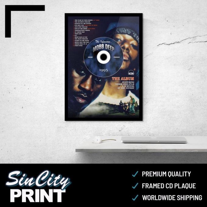 Mobb Deep 'The Infamous' Cd Album Plaque - Hip-Hop/Rap Music Premium Matte Vertical Poster For Home Decor Gifts 2