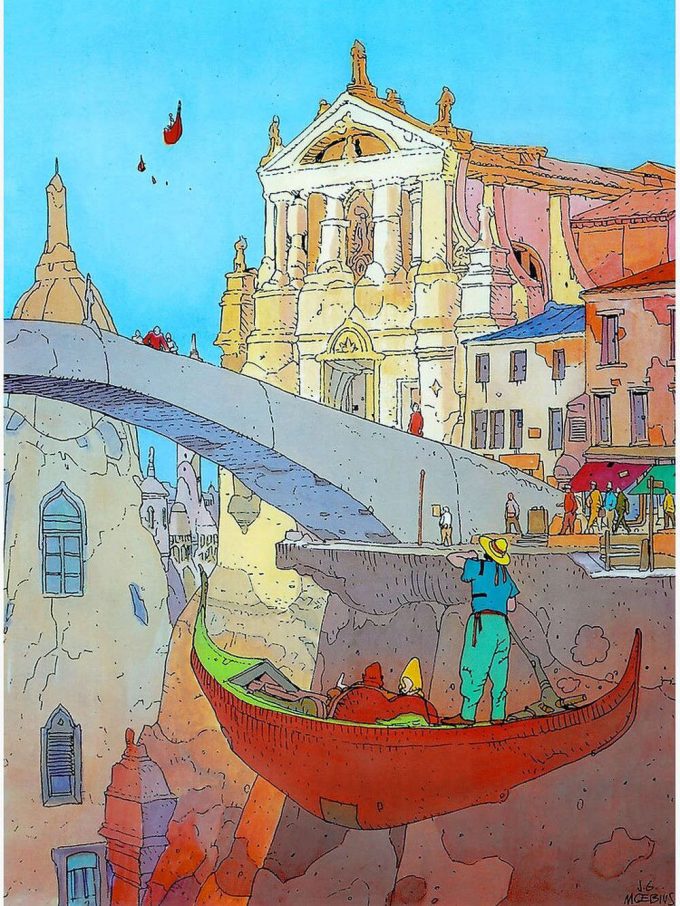 Moebius Illustrations Venice - Jean Giraud - Moebius - Voyage D'Hermes Premium Matte Vertical Poster For Home Decor Gift 2