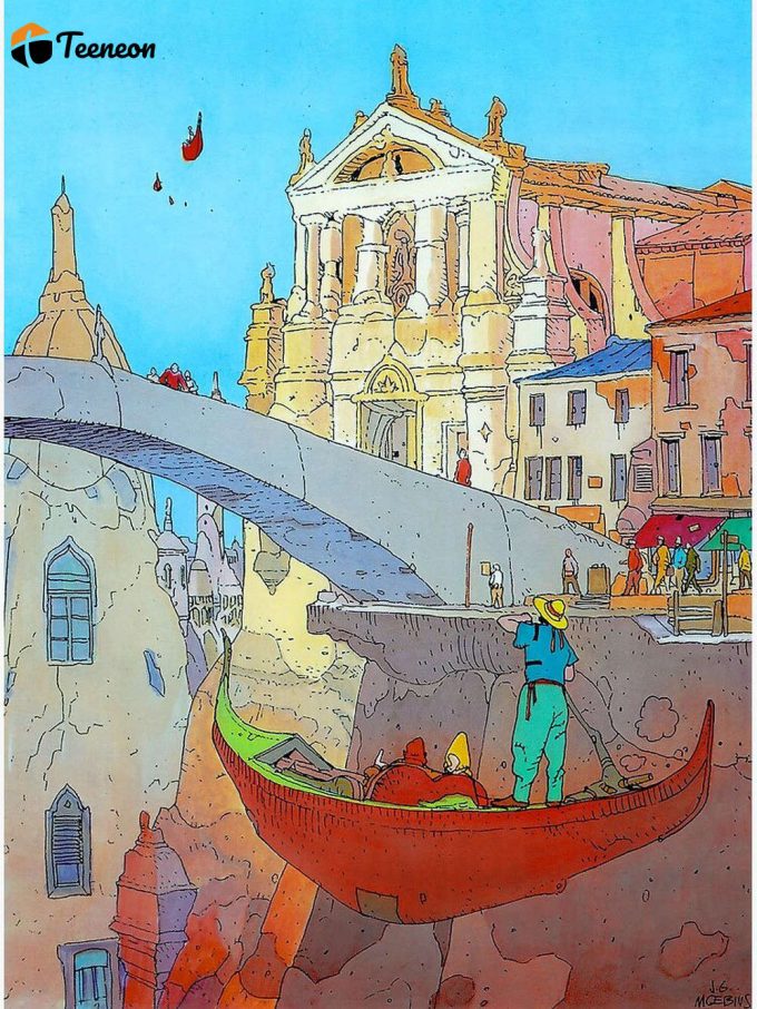 Moebius Illustrations Venice - Jean Giraud - Moebius - Voyage D'Hermes Premium Matte Vertical Poster For Home Decor Gift 1