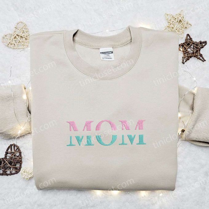 Personalized Mom Name Embroidered Shirt Custom Gift For Mothers B Gift For Men Women Mother’s Day Ideas 2