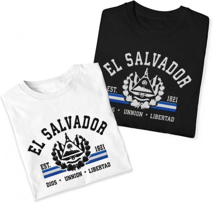 Customized El Salvador Embroidered Crewneck T-Shirt, Sweatshirt For Men Women Shirt 3D - Stylish Flag Tee For Men &Amp; Women Mostprints Tshirts 6