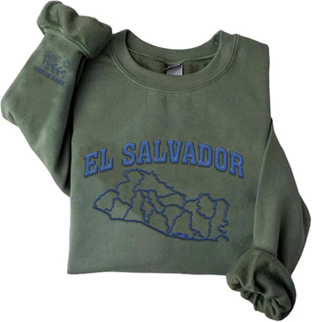 Custom Embroidered Crewneck T-Shirt, Sweatshirt For Men Women El Salvador Sweatshirts Shirts &Amp; Hoodies - Unisex Full Size Mostprints 7