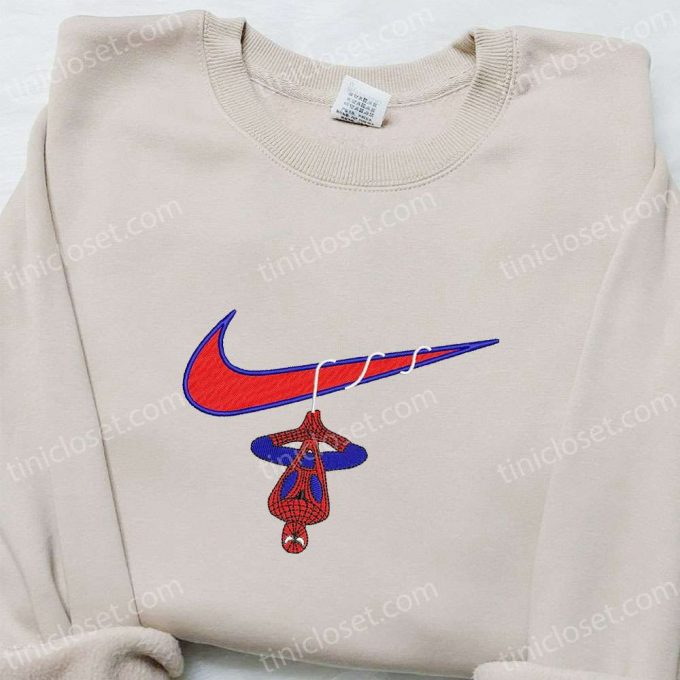 Spider-Man X Swoosh Embroidered Hoodie - Marvel Cinematic Universe B Gift For Men Women Family Gift Idea 2