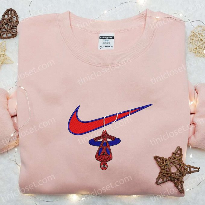 Spider-Man X Swoosh Embroidered Hoodie - Marvel Cinematic Universe B Gift For Men Women Family Gift Idea 6