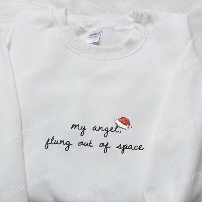 Christmas Embroidered Shirt &Amp; Hoodie: Unique Space Angel D Gift For Men Women Perfect Family Gifts 2