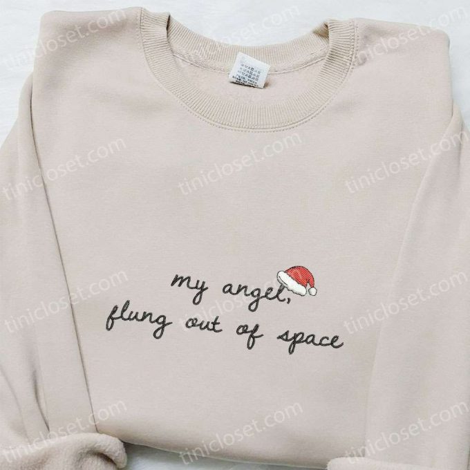 Christmas Embroidered Shirt &Amp; Hoodie: Unique Space Angel D Gift For Men Women Perfect Family Gifts 3