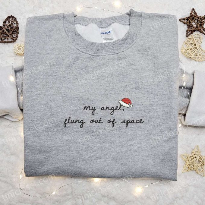 Christmas Embroidered Shirt &Amp; Hoodie: Unique Space Angel D Gift For Men Women Perfect Family Gifts 4