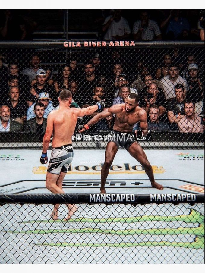 Nate Diaz Taunting A Rocked Leon Edwards Premium Matte Vertical Poster For Home Decor Gift 2