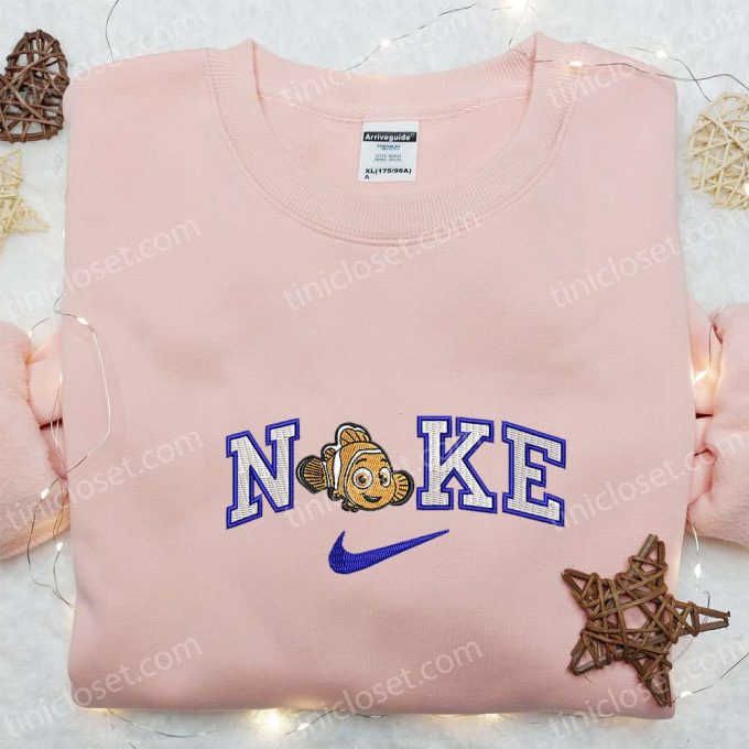 Disney Characters Embroidered Hoodie: Nemo X Nike Shirt Nike-Inspired Sweatshirt 2