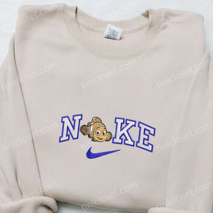 Disney Characters Embroidered Hoodie: Nemo X Nike Shirt Nike-Inspired Sweatshirt 3