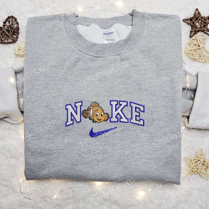 Disney Characters Embroidered Hoodie: Nemo X Nike Shirt Nike-Inspired Sweatshirt 4