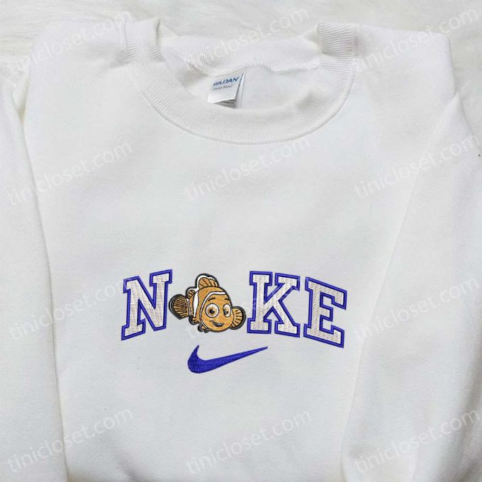 Disney Characters Embroidered Hoodie: Nemo X Nike Shirt Nike-Inspired Sweatshirt 5