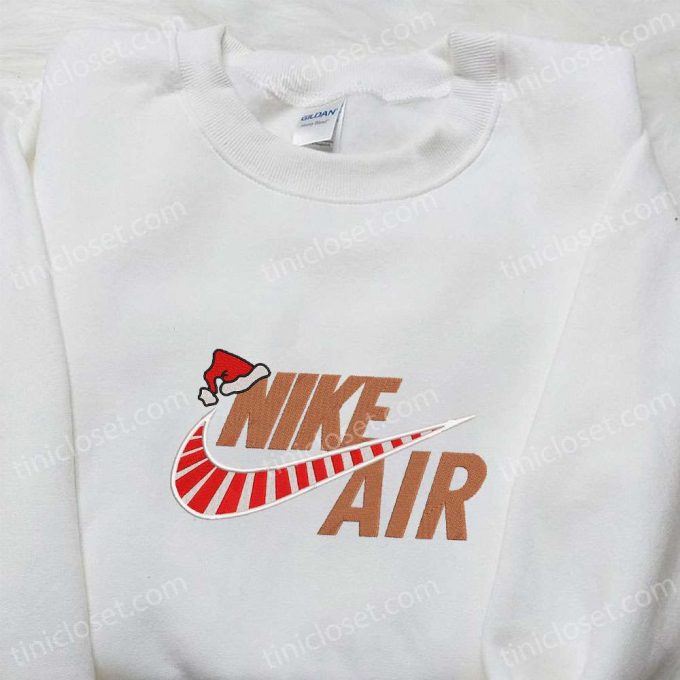 Christmas Nike Air Logo Shirt Inspired Hoodie &Amp; Embroidered Sweatshirt: F Gift For Men Women Nike Apparel For The Holidays 6