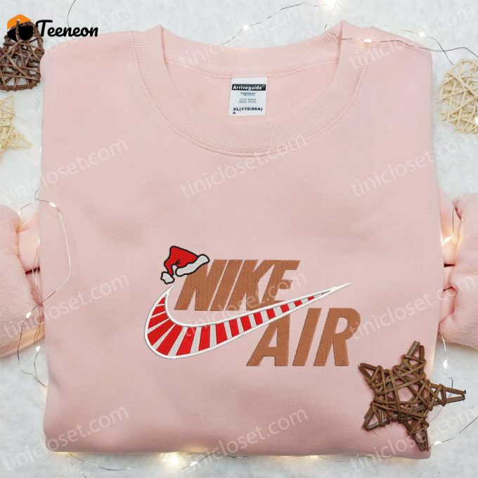 Christmas Nike Air Logo Shirt Inspired Hoodie &Amp;Amp; Embroidered Sweatshirt: F Gift For Men Women Nike Apparel For The Holidays 1