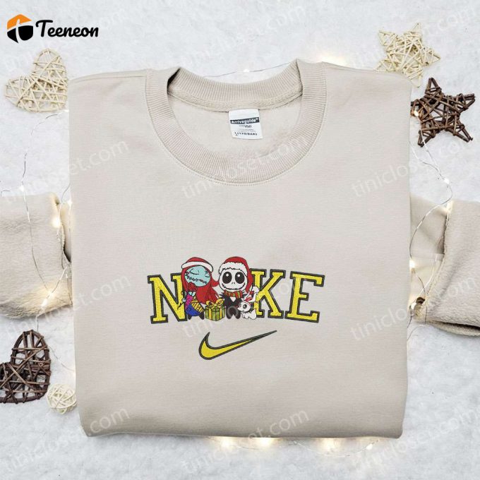 Nike Christmas X Baby Jack And Sally Embroidered Sweatshirt - F Gift For Men Women Movie Christmas Shirt Top Gift Idea 1