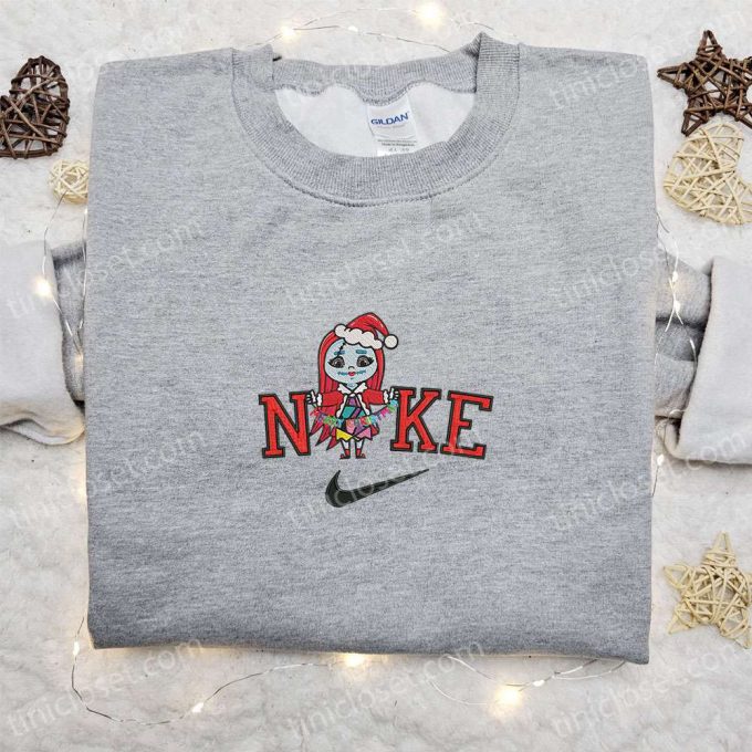 Nike Christmas X Chibi Sally Xmas Hat Sweatshirt: Movie Embroidered Shirt B Gift For Men Women Gift Ideas 3