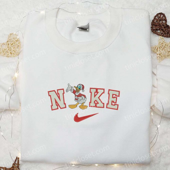 Nike Christmas X Donald Duck Embroidered Sweatshirt: B Gift For Men Women Walt Disney Christmas Gift Ideas 2