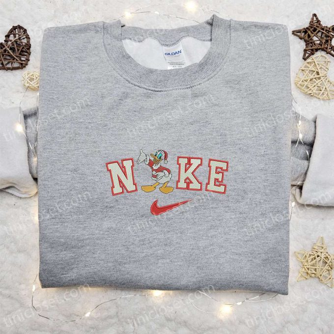 Nike Christmas X Donald Duck Embroidered Sweatshirt: B Gift For Men Women Walt Disney Christmas Gift Ideas 3