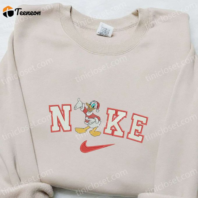 Nike Christmas X Donald Duck Embroidered Sweatshirt: B Gift For Men Women Walt Disney Christmas Gift Ideas 1