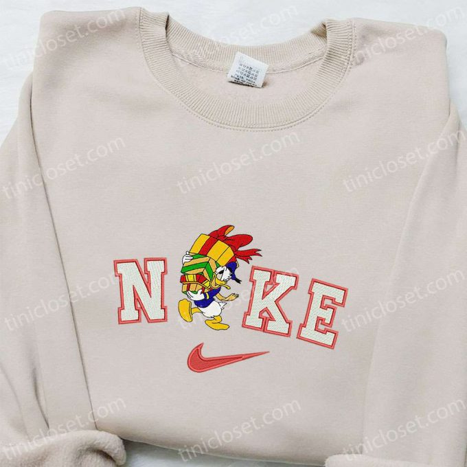 Nike Christmas X Donald Duck Gifts Embroidered Sweatshirt - Walt Disney Shirt: B Gift For Men Women Christmas Gift Ideas 2