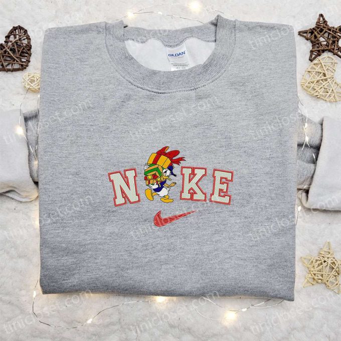 Nike Christmas X Donald Duck Gifts Embroidered Sweatshirt - Walt Disney Shirt: B Gift For Men Women Christmas Gift Ideas 4