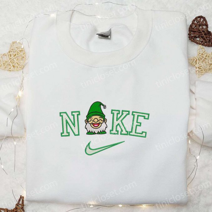 Nike Christmas X Gnome Laughing Sweatshirt: Movie Christmas Embroidered Shirt - B Gift For Men Women Gift Ideas 3