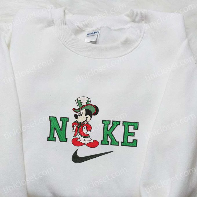 Nike Christmas X Mickey Mouse Embroidered Sweatshirt: B Gift For Men Women Walt Disney Characters Shirt For Christmas Gift Ideas 2