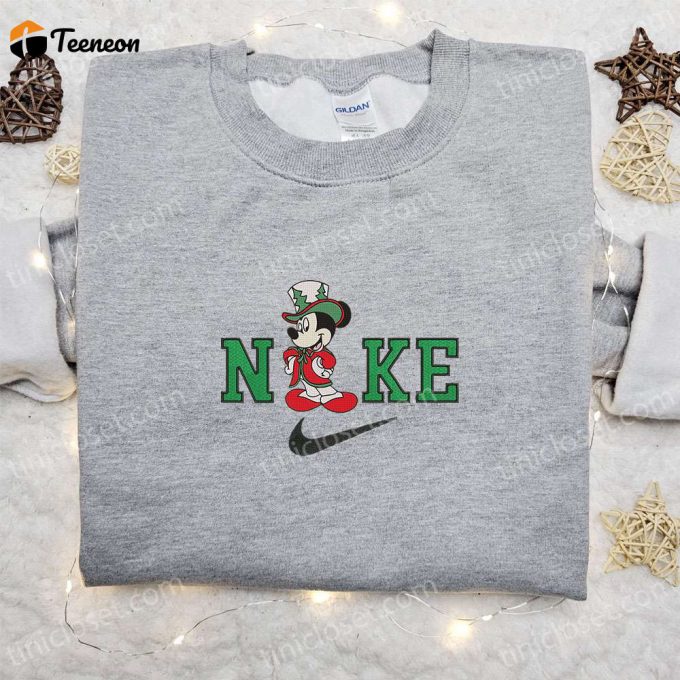 Nike Christmas X Mickey Mouse Embroidered Sweatshirt: B Gift For Men Women Walt Disney Characters Shirt For Christmas Gift Ideas 1