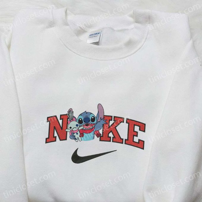 Nike Christmas X Stitch And Scrump Embroidered Sweatshirt: Disney Movie Christmas Shirt B Gift For Men Women Gift Ideas 4