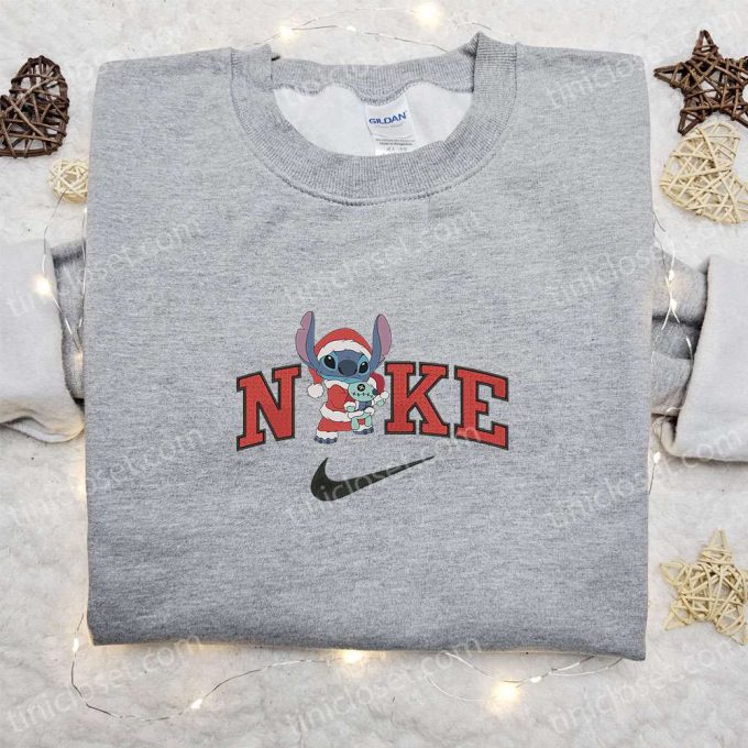 Nike Christmas X Stitch Sweatshirt: F Gift For Men Women Hat &Amp; Movie Embroidered Shirt - B Gift For Men Women Xmas Gift Ideas 3