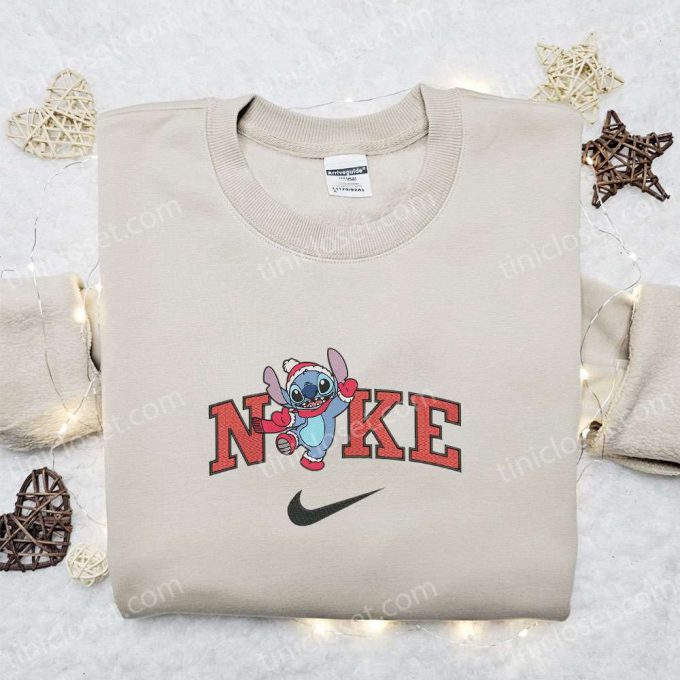 Shop Nike Christmas X Stitch Embroidered Sweatshirt &Amp; Shirt - B Gift For Men Women Gift Ideas For Christmas 2