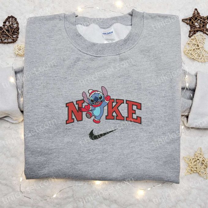 Shop Nike Christmas X Stitch Embroidered Sweatshirt &Amp; Shirt - B Gift For Men Women Gift Ideas For Christmas 3